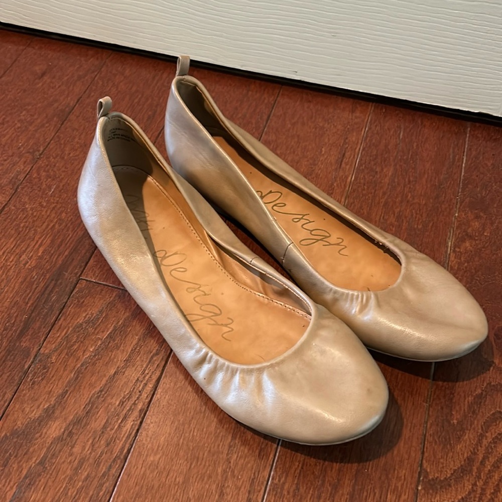 Tan ballet flats